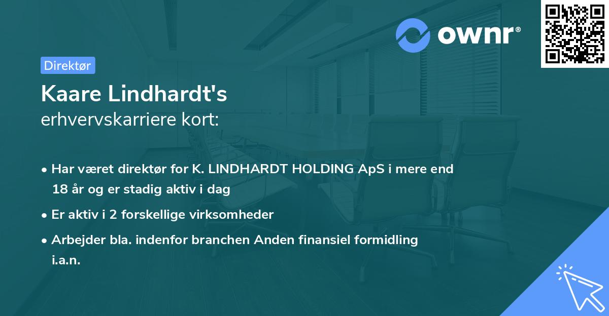 Kaare Lindhardt's erhvervskarriere kort