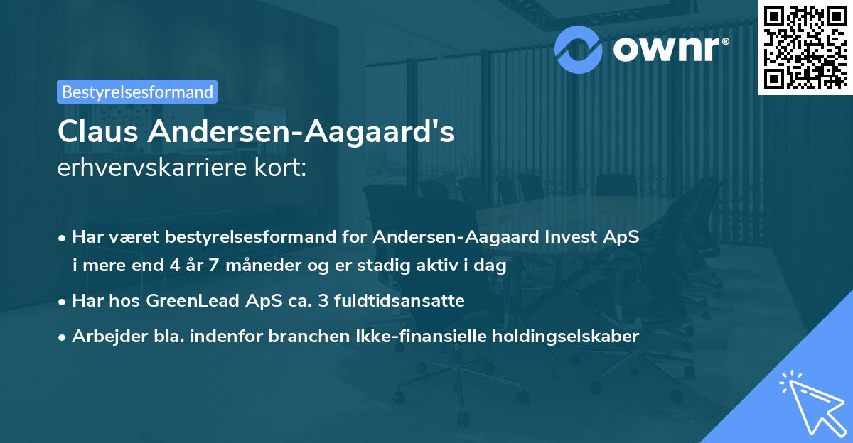 Claus Andersen-Aagaard's erhvervskarriere kort