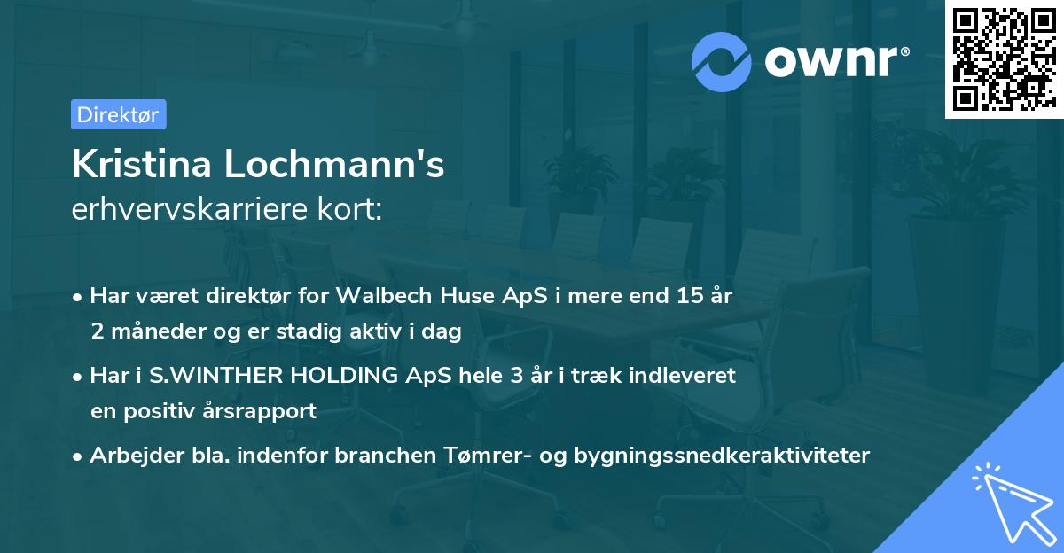 Kristina Lochmann's erhvervskarriere kort