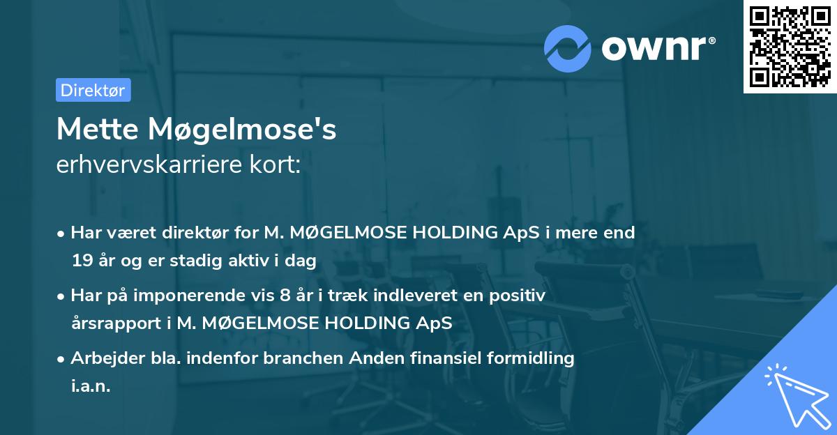 Mette Møgelmose's erhvervskarriere kort