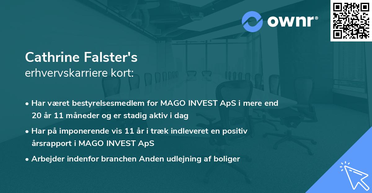 Cathrine Falster's erhvervskarriere kort