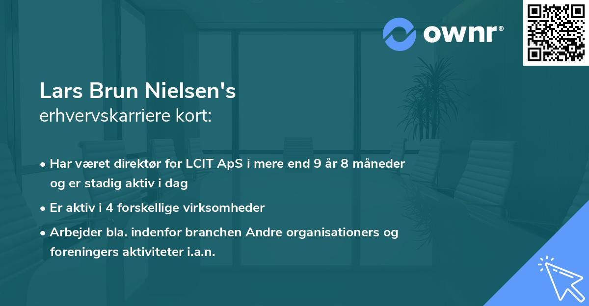 Lars Brun Nielsen's erhvervskarriere kort