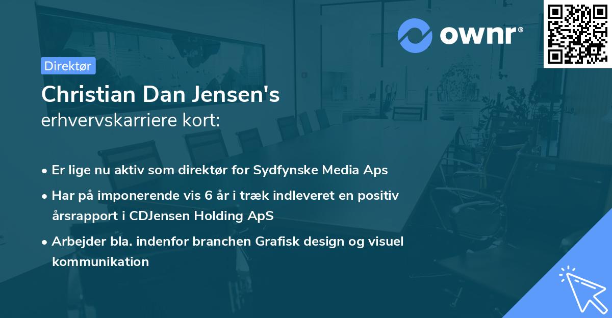 Christian Dan Jensen's erhvervskarriere kort
