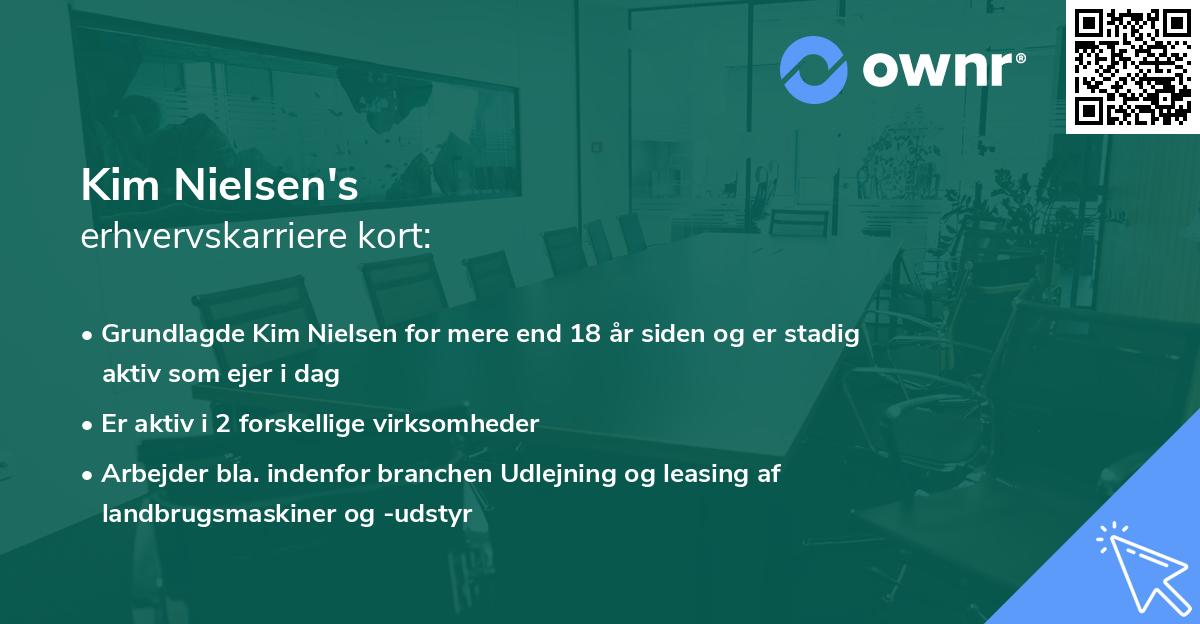 Kim Nielsen's erhvervskarriere kort
