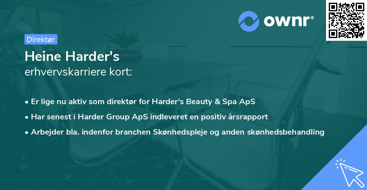 Heine Harder's erhvervskarriere kort