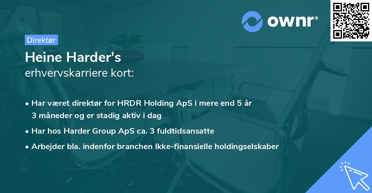 Heine Harder's erhvervskarriere kort
