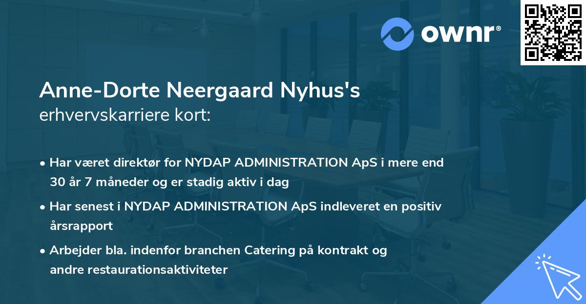 Anne-Dorte Neergaard Nyhus's erhvervskarriere kort