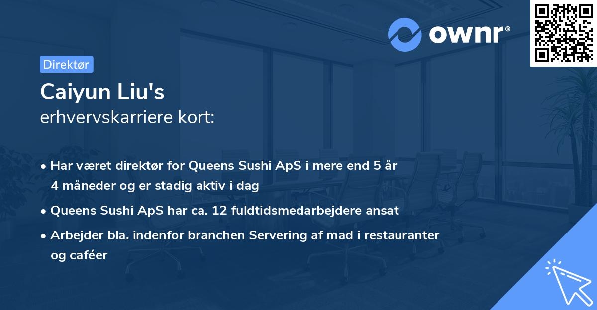 Caiyun Liu's erhvervskarriere kort