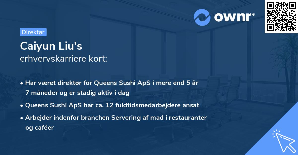Caiyun Liu's erhvervskarriere kort