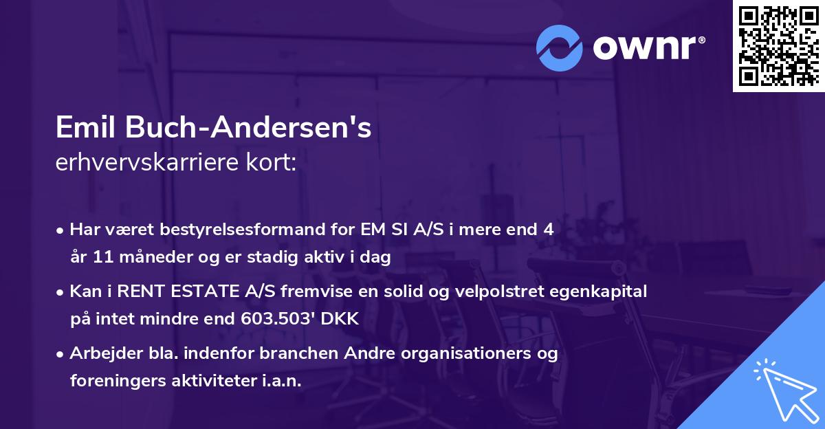 Emil Buch-Andersen's erhvervskarriere kort