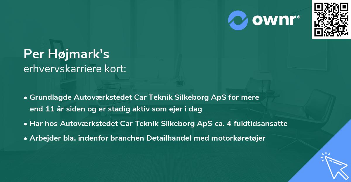 Per Højmark's erhvervskarriere kort