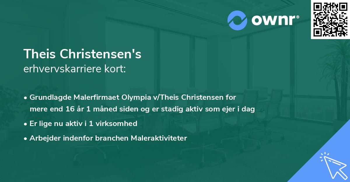 Theis Christensen's erhvervskarriere kort