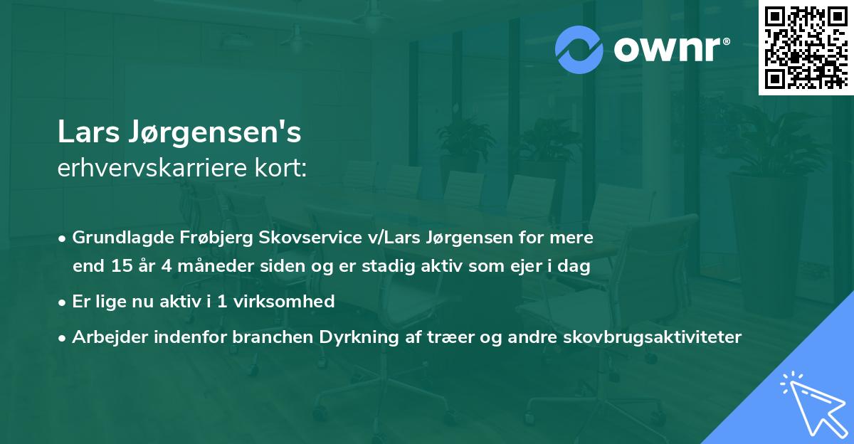 Lars Jørgensen's erhvervskarriere kort