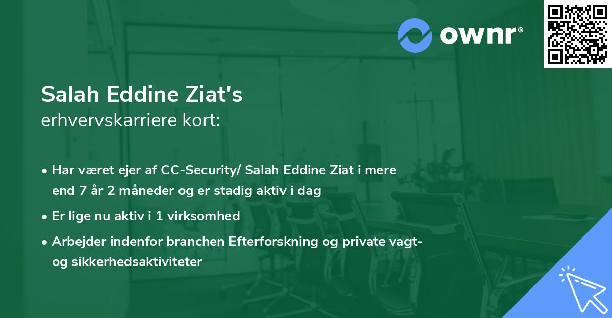 Salah Eddine Ziat's erhvervskarriere kort