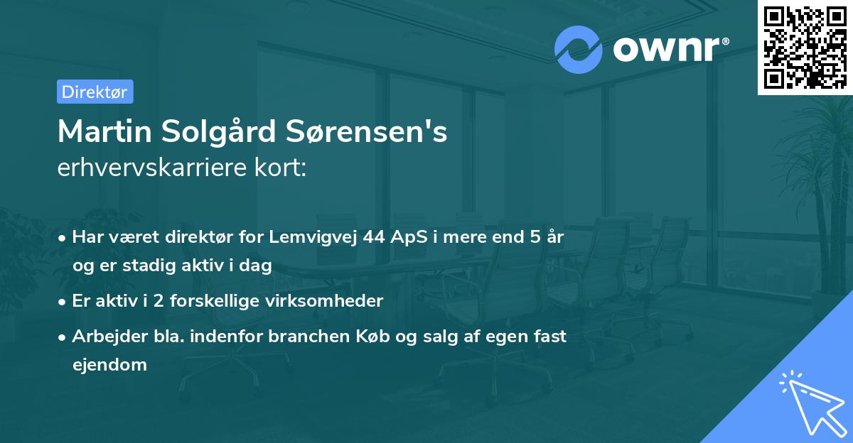 Martin Solgård Sørensen's erhvervskarriere kort