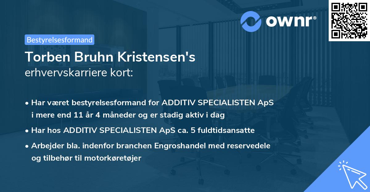 Torben Bruhn Kristensen's erhvervskarriere kort