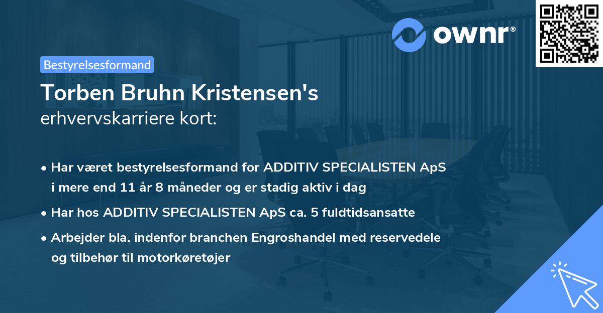Torben Bruhn Kristensen's erhvervskarriere kort