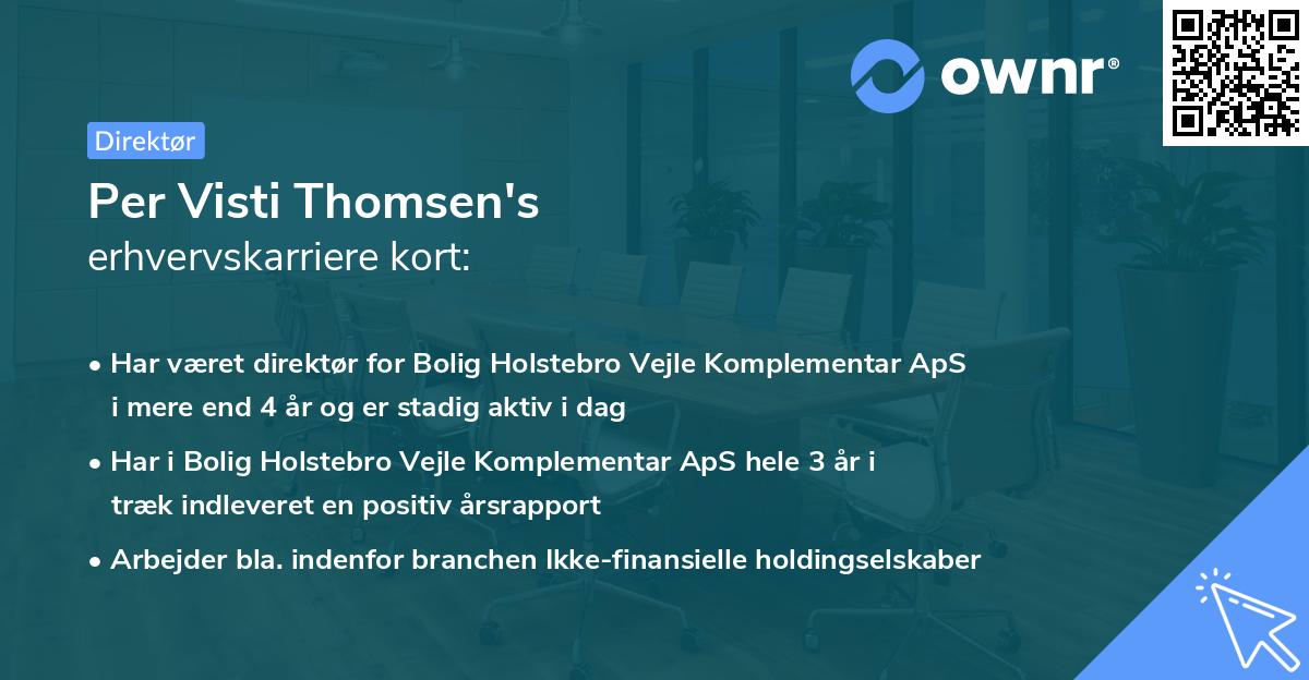 Per Visti Thomsen's erhvervskarriere kort