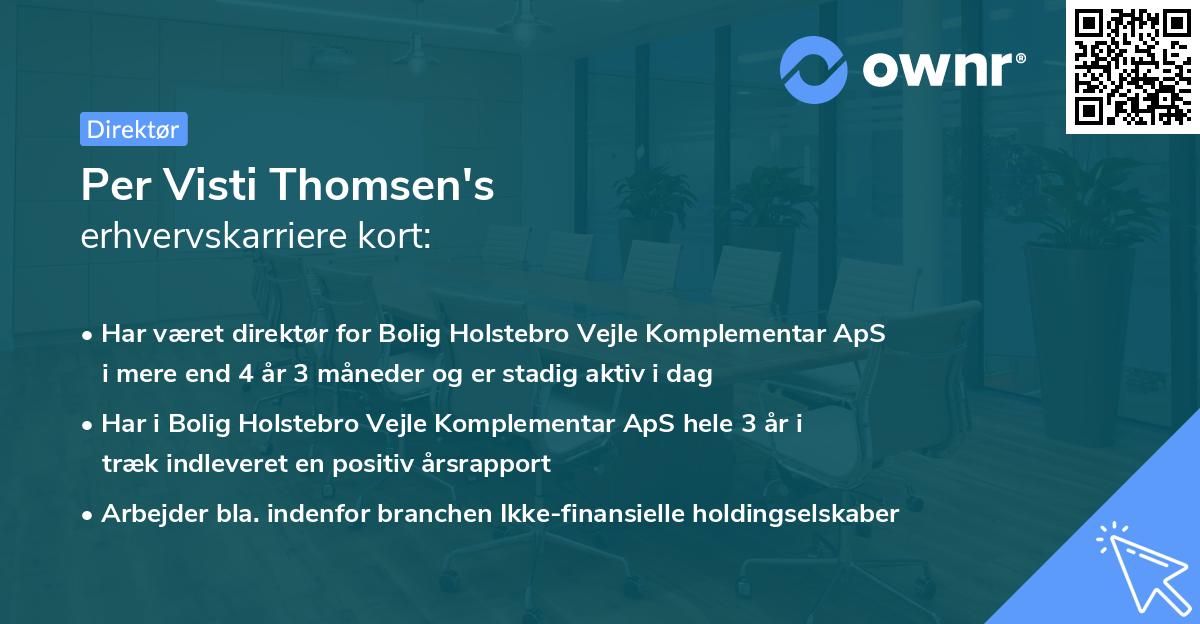 Per Visti Thomsen's erhvervskarriere kort