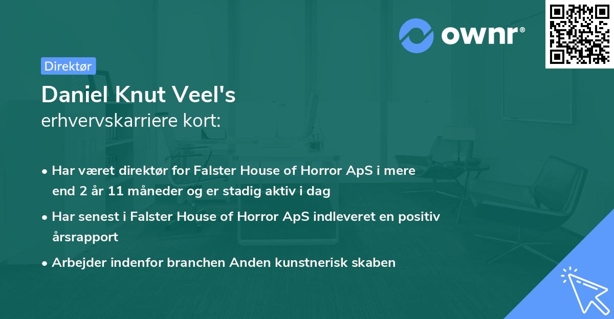 Daniel Knut Veel's erhvervskarriere kort