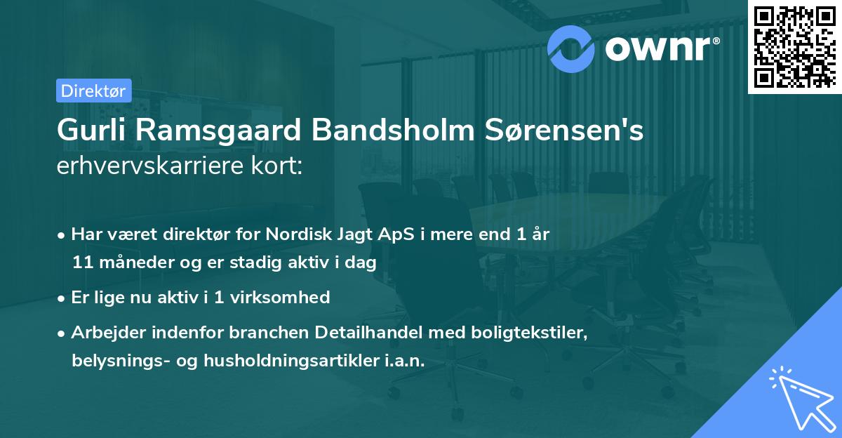 Gurli Ramsgaard Bandsholm Sørensen's erhvervskarriere kort