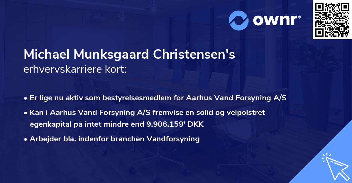 Michael Munksgaard Christensen's erhvervskarriere kort