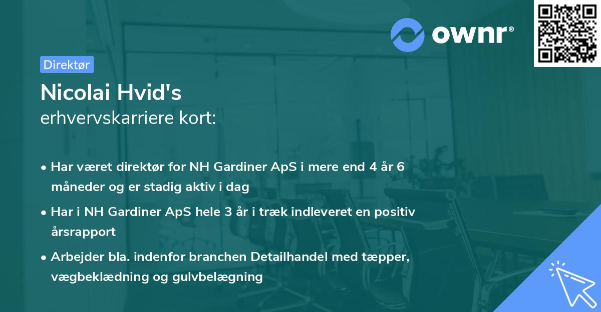 Nicolai Hvid's erhvervskarriere kort