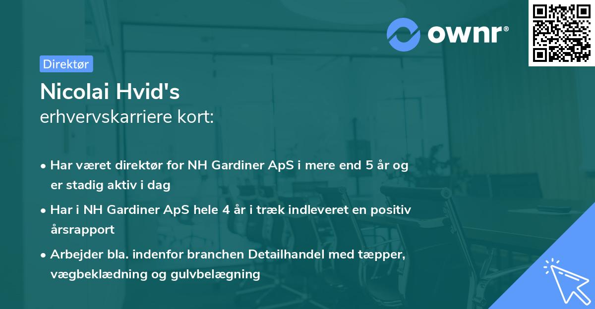 Nicolai Hvid's erhvervskarriere kort