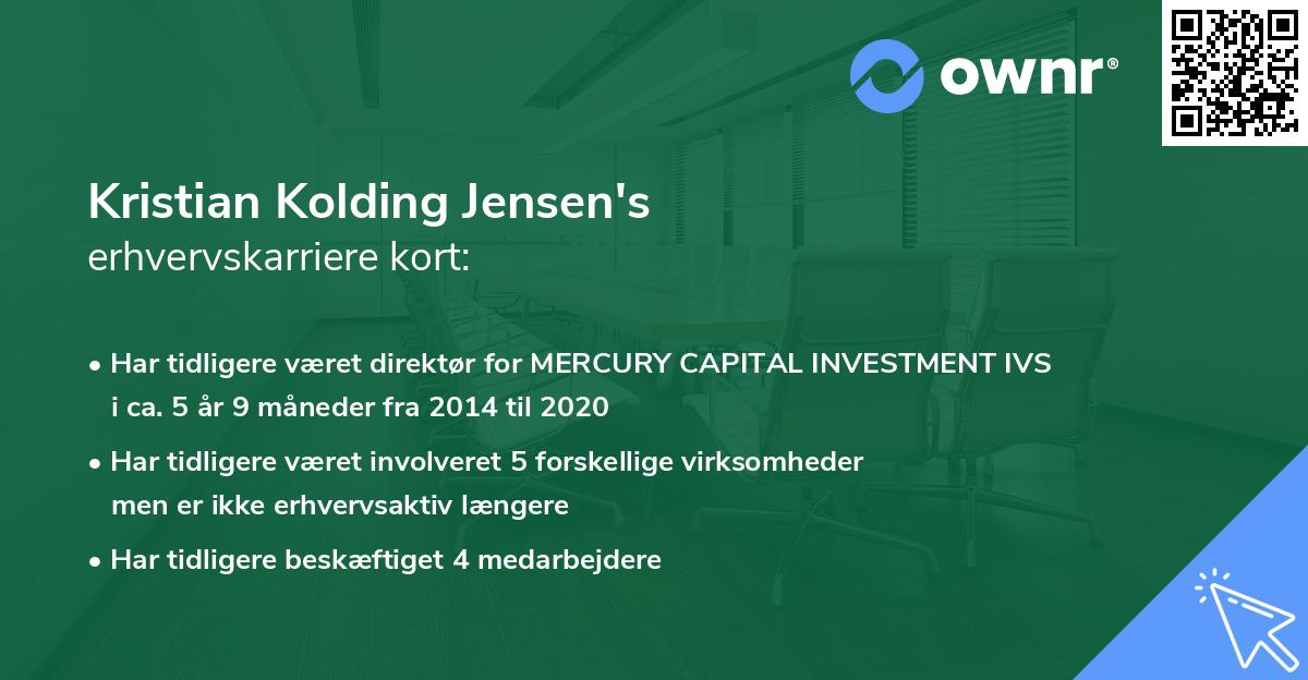 Kristian Kolding Jensen's erhvervskarriere kort