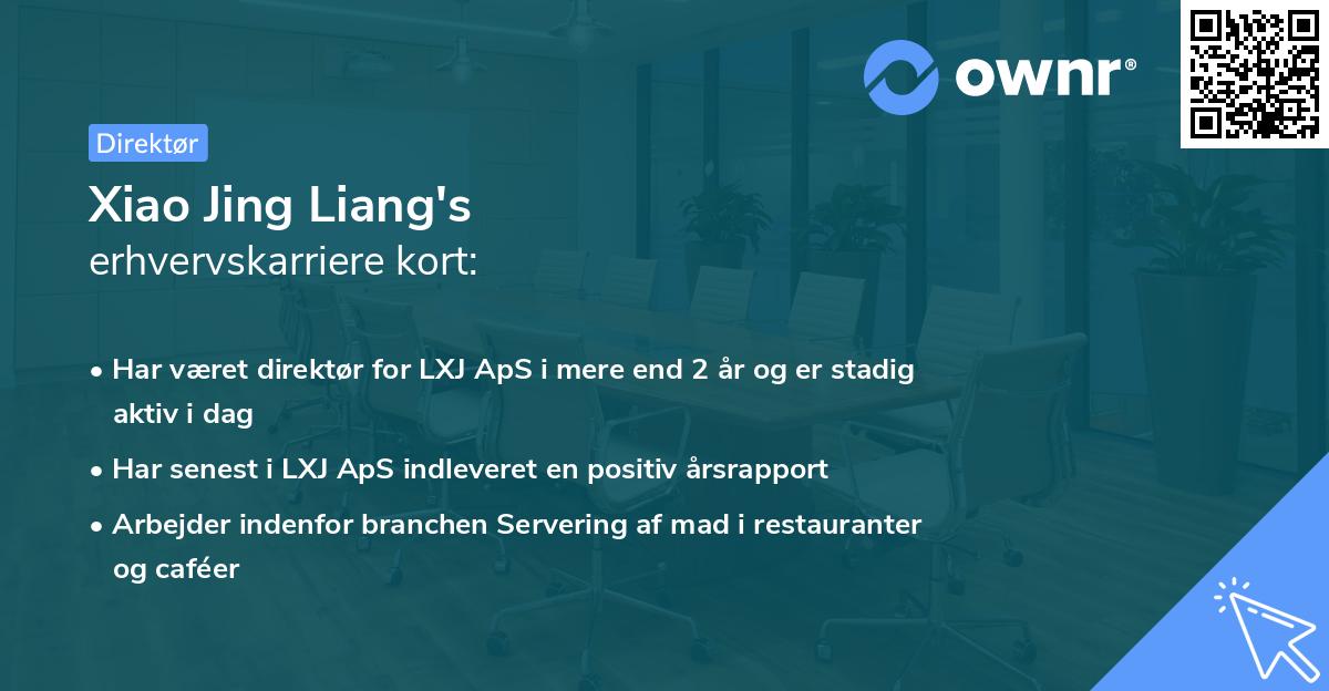 Xiao Jing Liang's erhvervskarriere kort