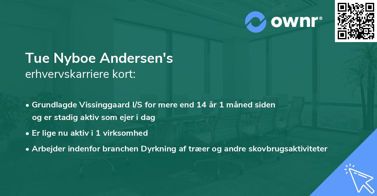 Tue Nyboe Andersen's erhvervskarriere kort