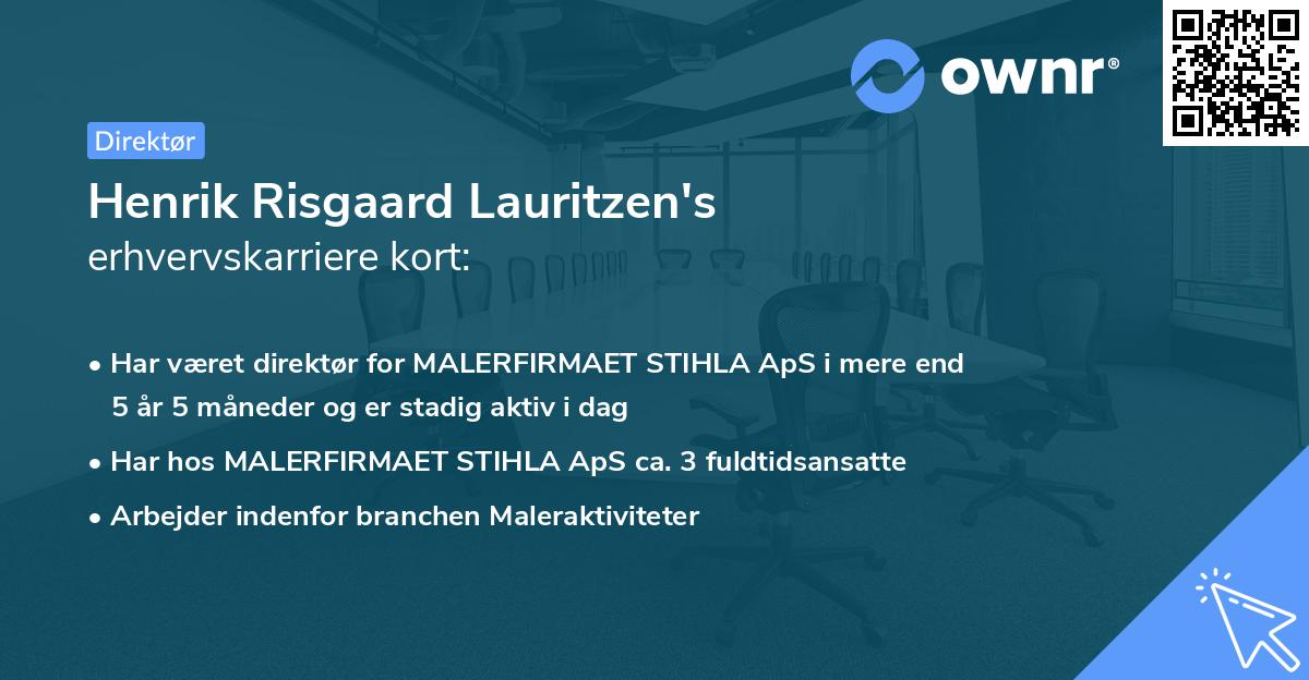 Henrik Risgaard Lauritzen's erhvervskarriere kort