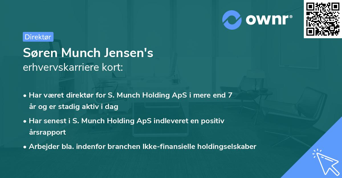 Søren Munch Jensen's erhvervskarriere kort