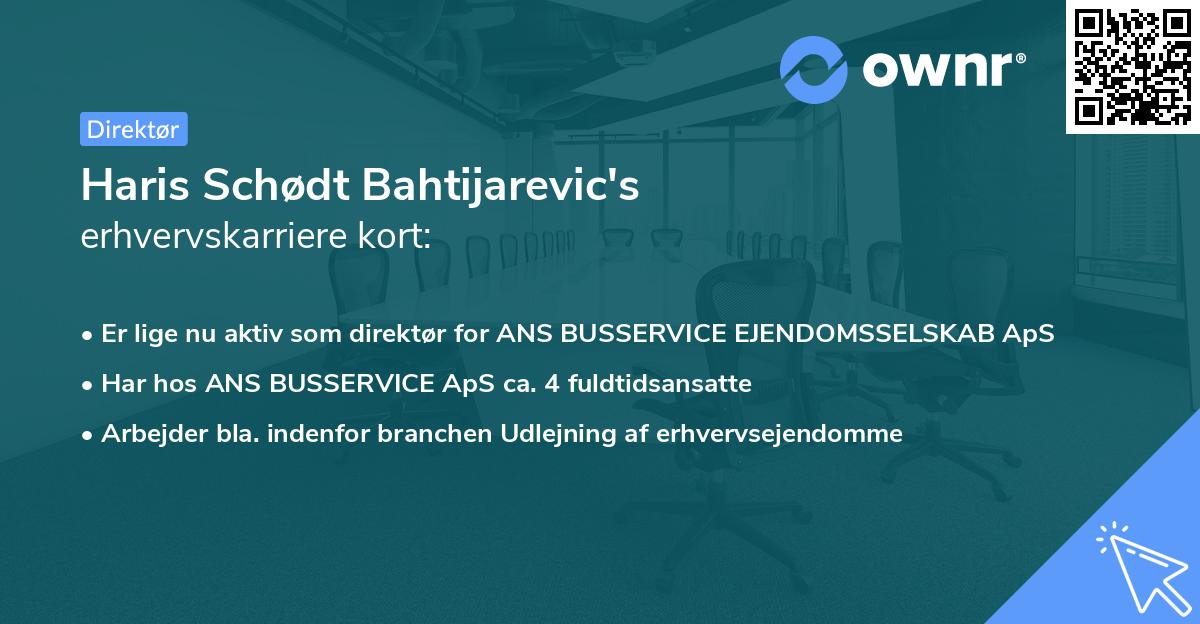 Haris Schødt Bahtijarevic's erhvervskarriere kort