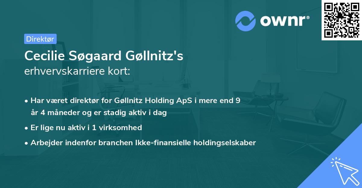 Cecilie Søgaard Gøllnitz's erhvervskarriere kort