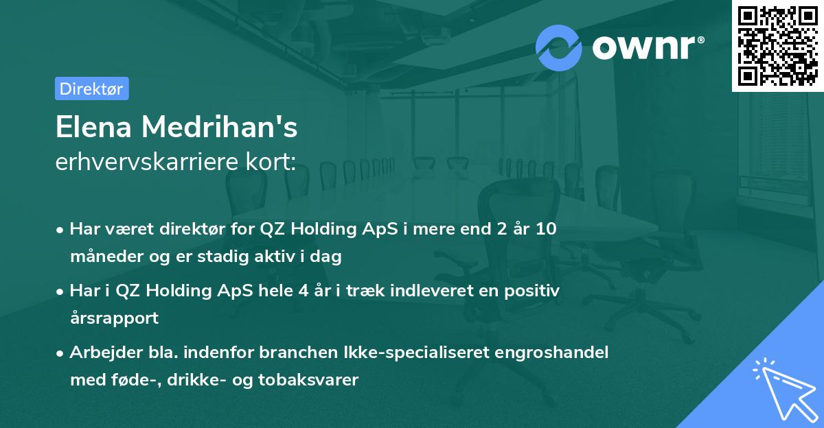 Elena Medrihan's erhvervskarriere kort