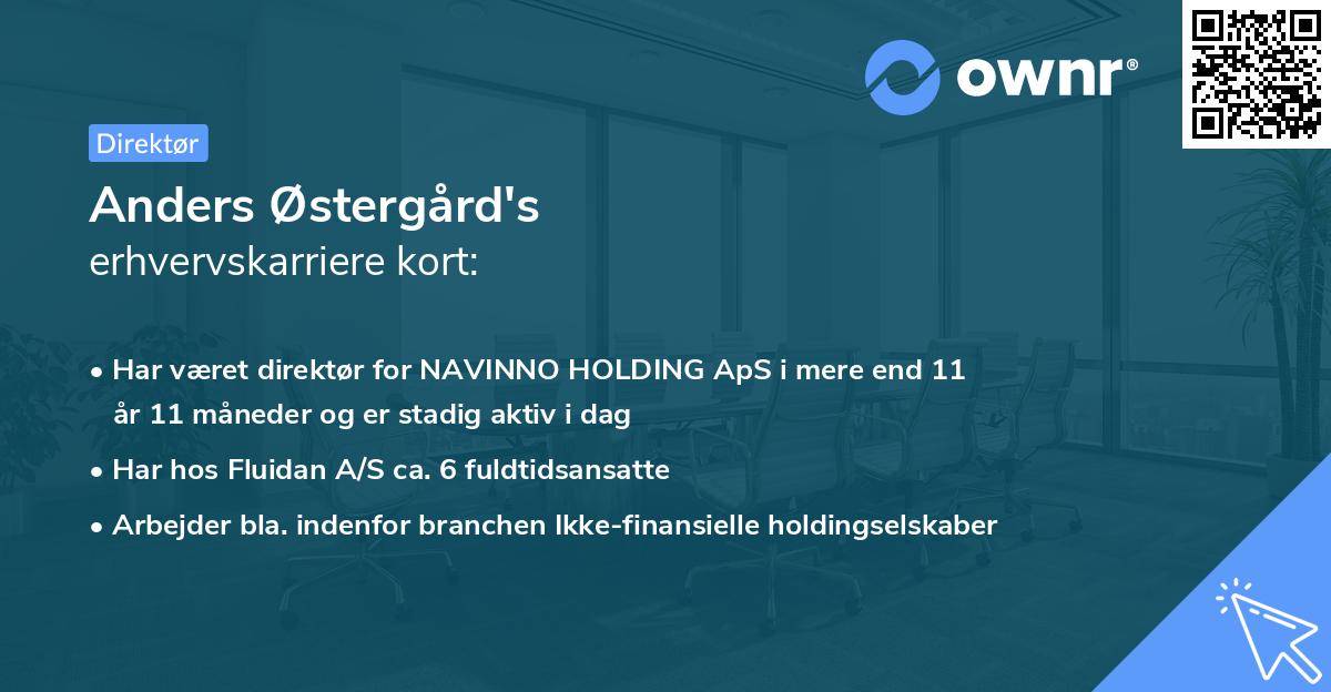Anders Østergård's erhvervskarriere kort