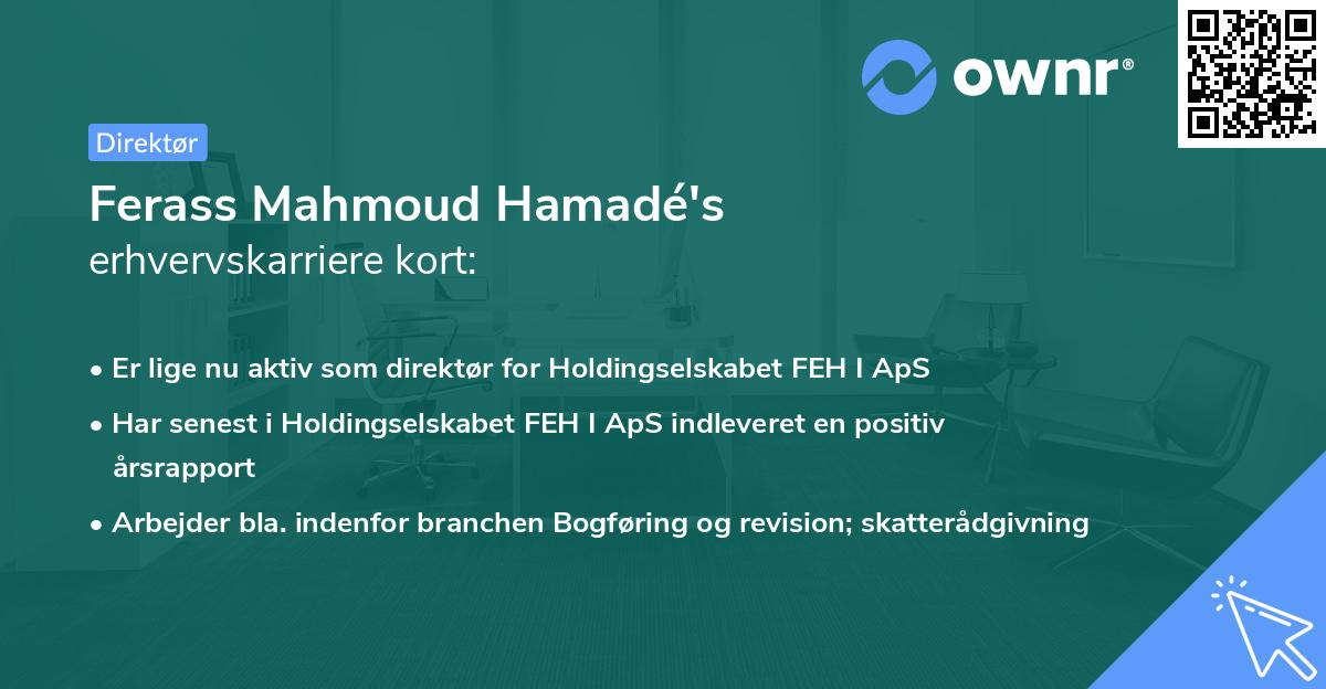 Ferass Mahmoud Hamadé's erhvervskarriere kort