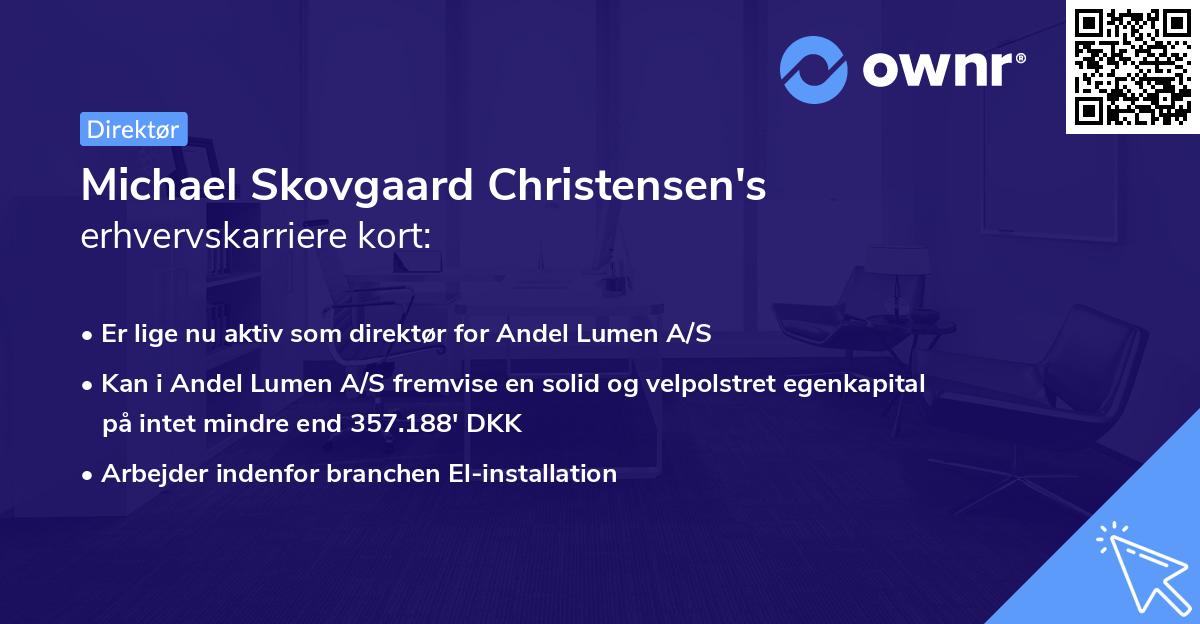 Michael Skovgaard Christensen's erhvervskarriere kort