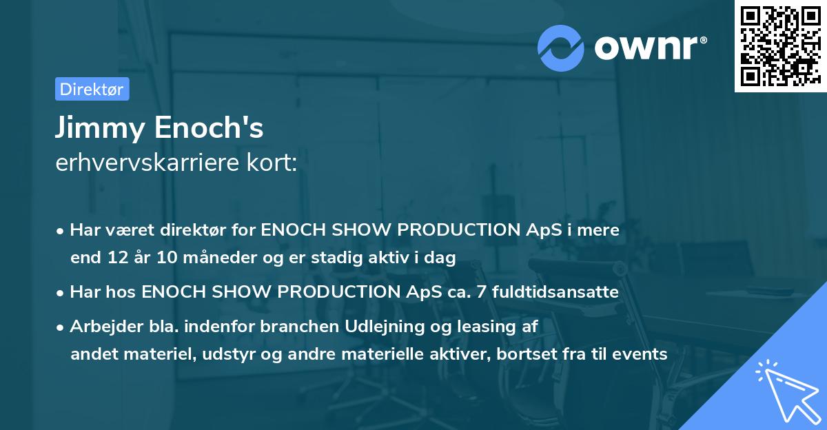 Jimmy Enoch's erhvervskarriere kort