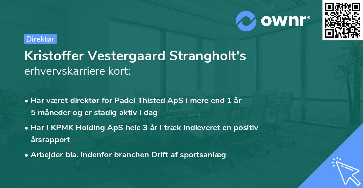 Kristoffer Vestergaard Strangholt's erhvervskarriere kort