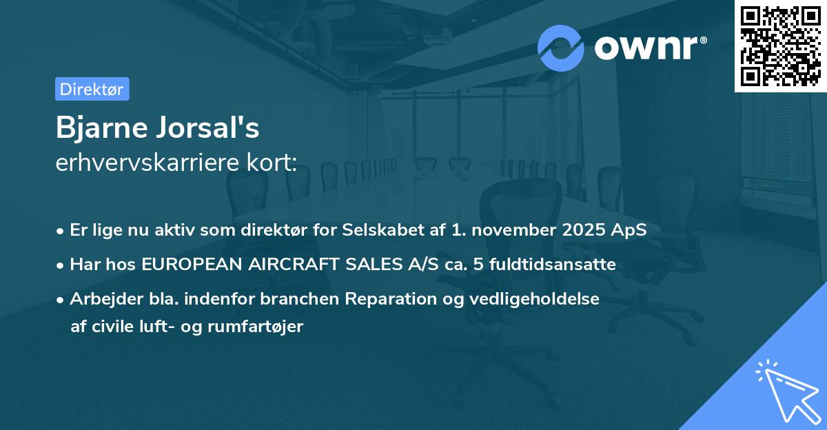 Bjarne Jorsal's erhvervskarriere kort