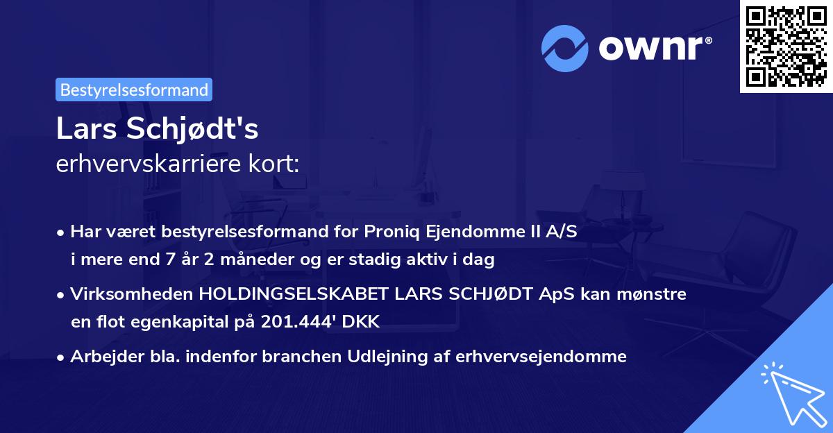 Lars Schjødt's erhvervskarriere kort