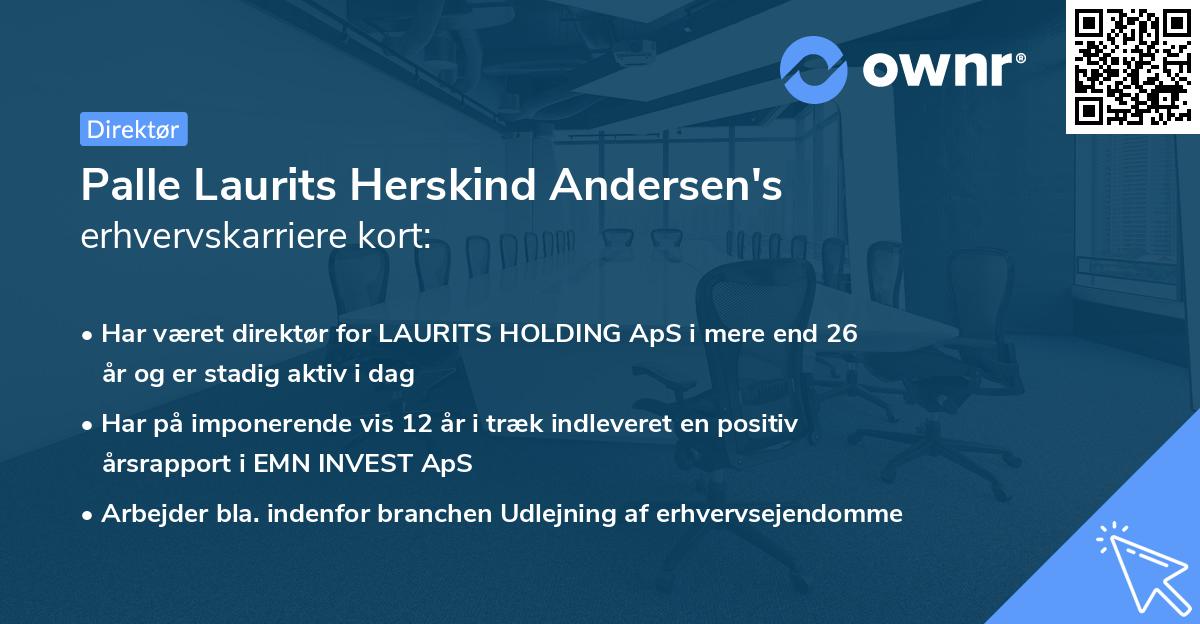 Palle Laurits Herskind Andersen's erhvervskarriere kort