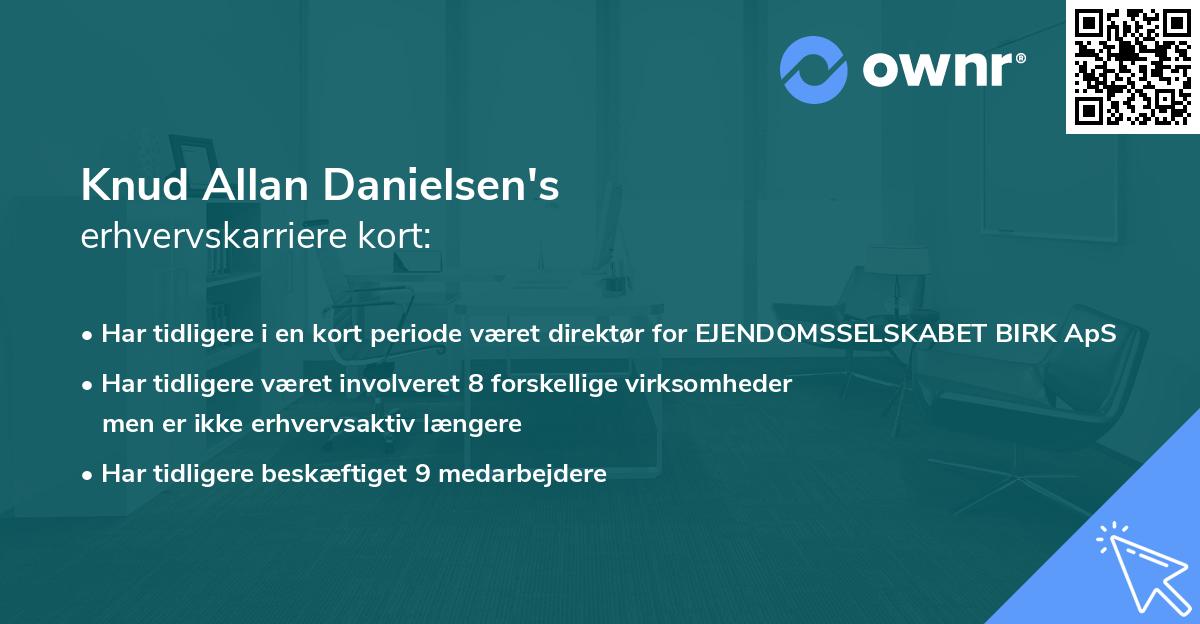 Knud Allan Danielsen's erhvervskarriere kort