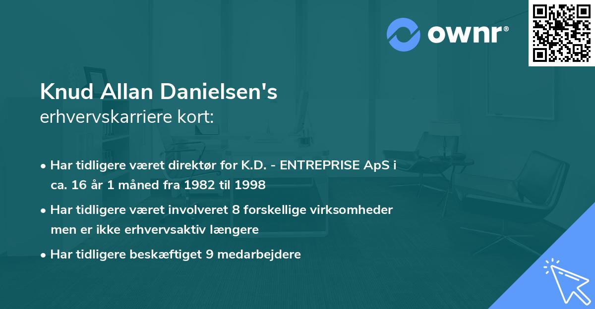 Knud Allan Danielsen's erhvervskarriere kort
