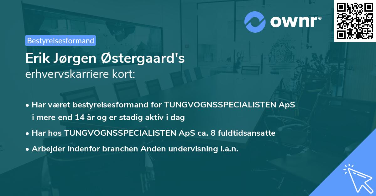 Erik Jørgen Østergaard's erhvervskarriere kort