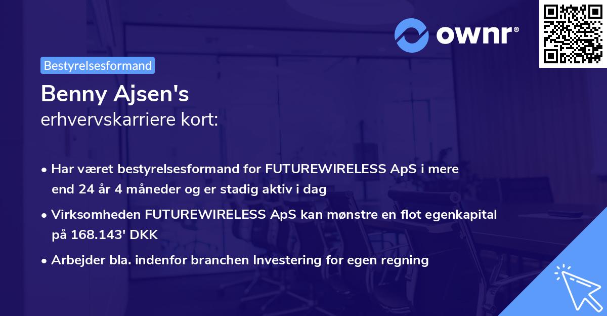 Benny Ajsen's erhvervskarriere kort