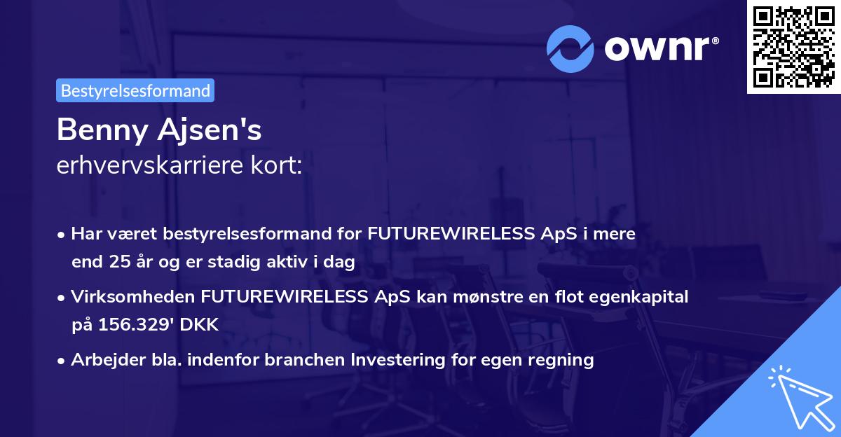 Benny Ajsen's erhvervskarriere kort