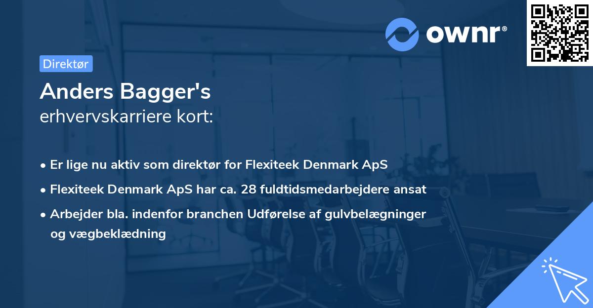 Anders Bagger's erhvervskarriere kort
